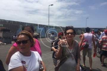 Procesión terrestre-marítimo de la Virgen del Carmen por la bahía de Melenara (Foto TA)